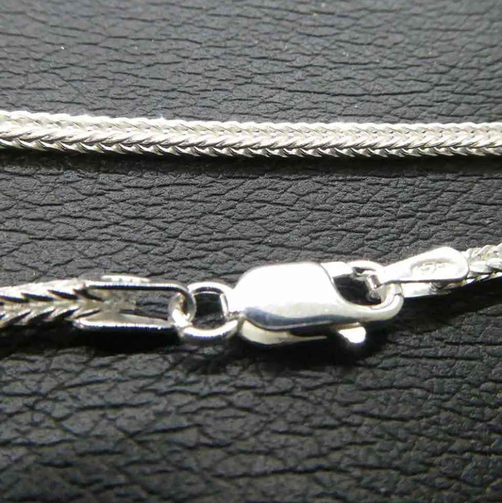 Fuchsschwanz Kette eckig 1,6mm 925 Silber Silberkette diverse Längen