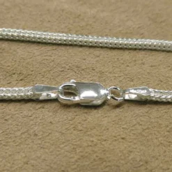 Fuchsschwanz Kette eckig 1,6mm 925 Silber Silberkette diverse Längen
