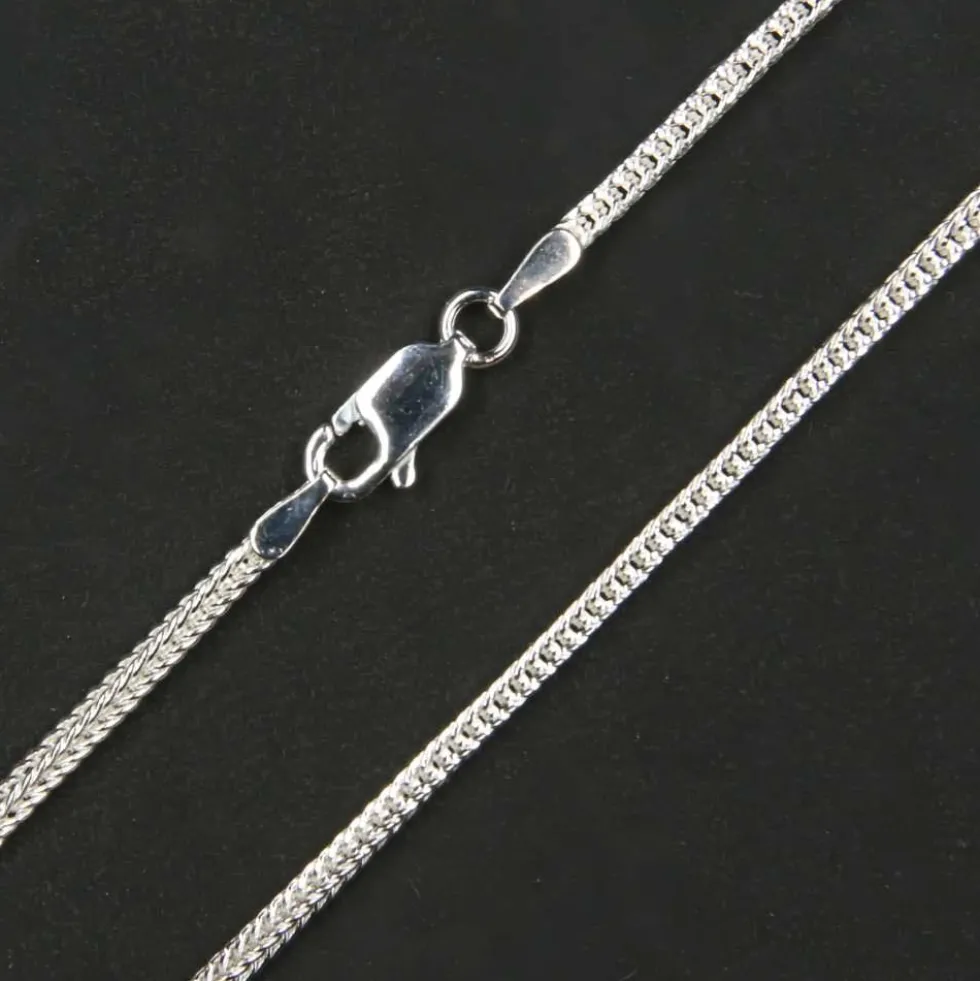 Fuchsschwanz Kette eckig 1,6mm 925 Silber Silberkette diverse Längen