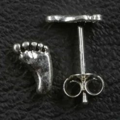 Fuß Ohrstecker 925 Silber Ohrschmuck