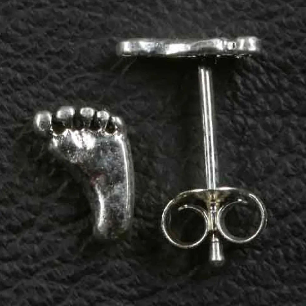 Fuß Ohrstecker 925 Silber Ohrschmuck