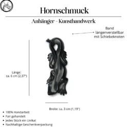 Gecko Hornschmuck Anhänger Kette