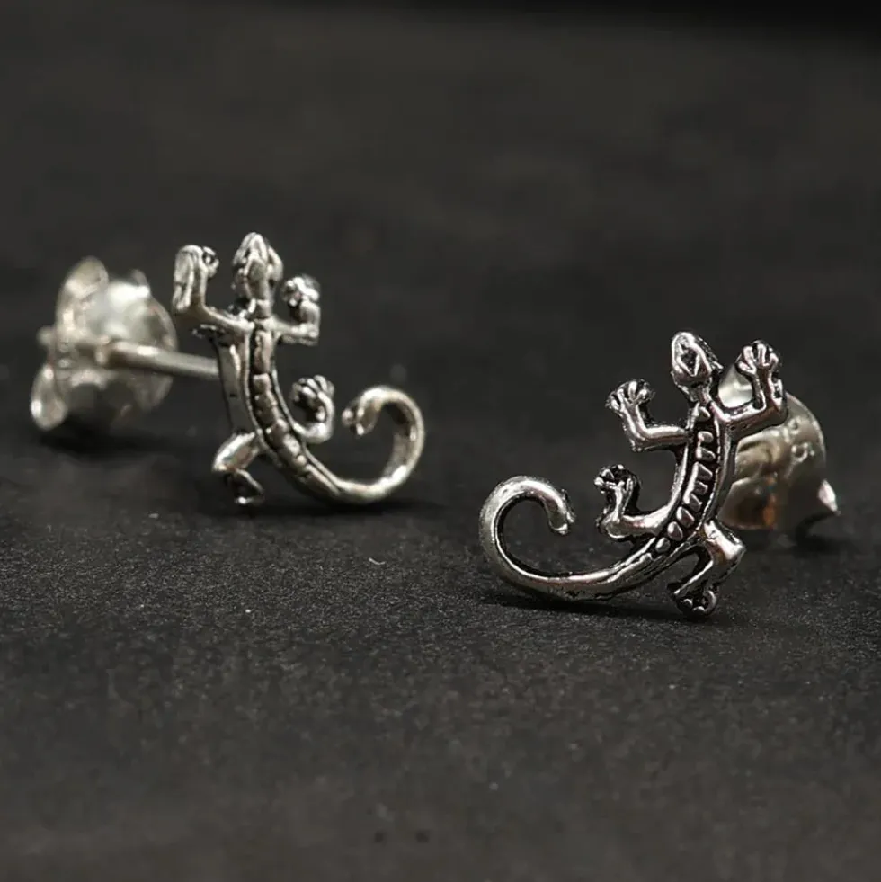 Gecko Ohrstecker Ohrschmuck 925 Silber Ohrschmuck