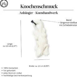 Gecko Schmuck aus Knochen Kette