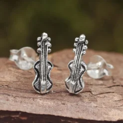 Geige Ohrstecker Sterlingsilber Ohrschmuck