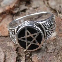 Giftring Pentagramm Schmuck 925 /000 Silber Ring