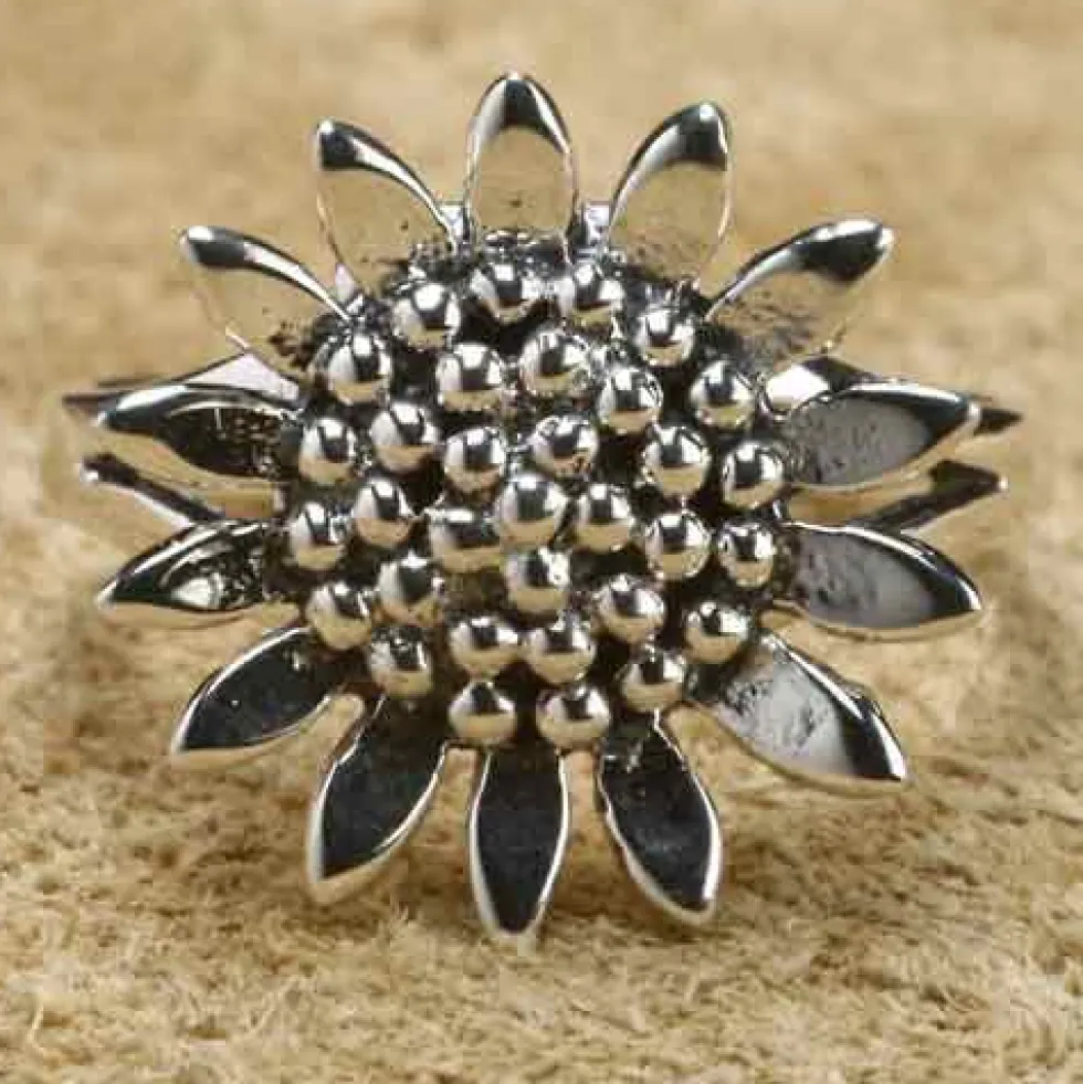 Giftring Sonnenblume Ring mit Fach 925 Silber