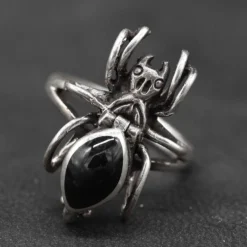 Giftring Spinne feiner Ring mit Fach 925 Silber