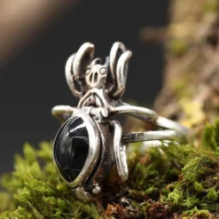 Giftring Spinne feiner Ring mit Fach 925 Silber