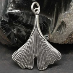 Ginkgo Blatt Schmuck Anhänger aus 925 Silber