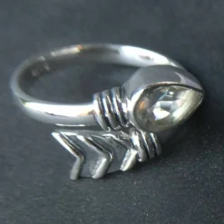 Grüner Amethyst Ring 925 Silber modernes Design größenverstellbar