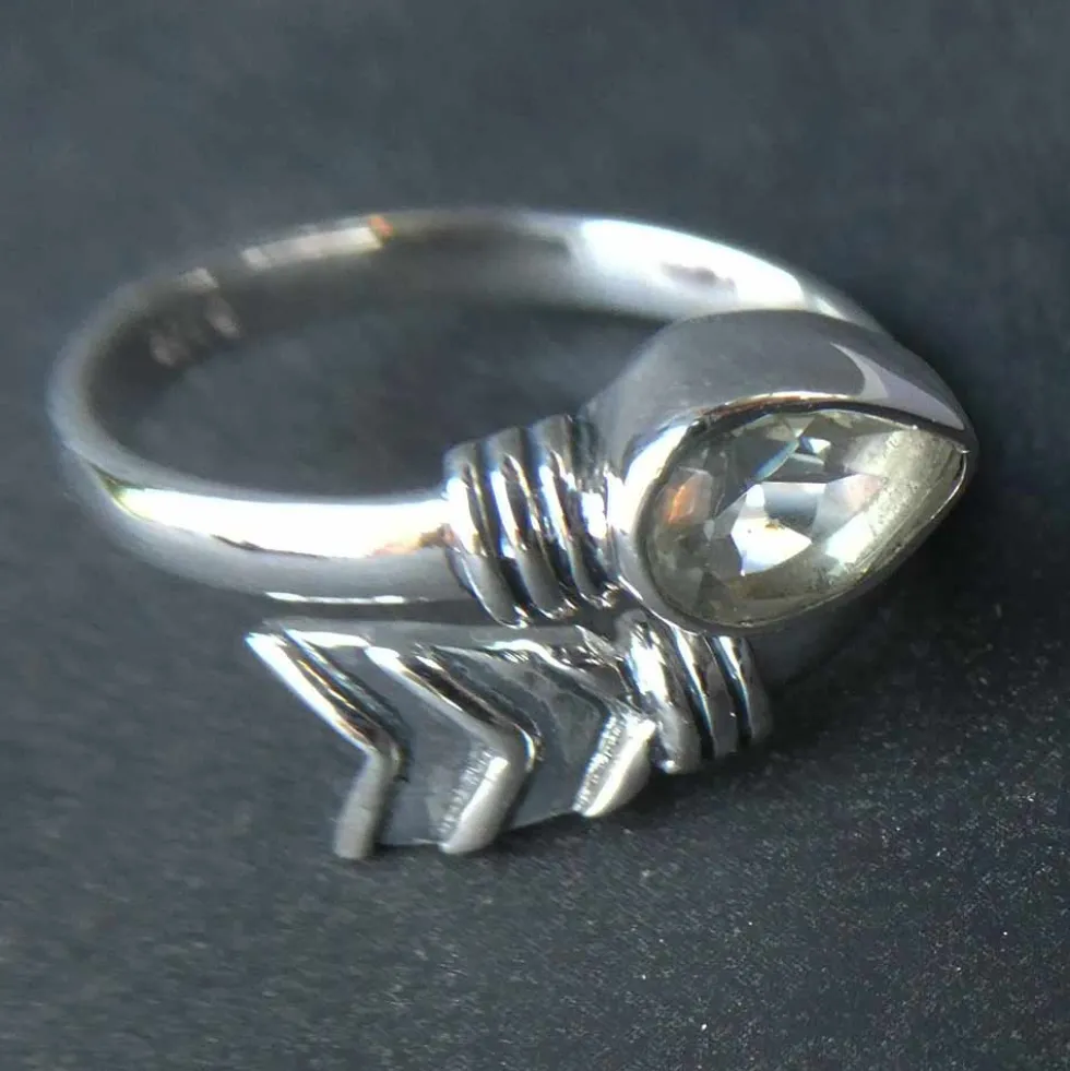 Grüner Amethyst Ring 925 Silber modernes Design größenverstellbar