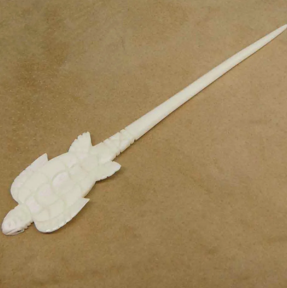 Haarstab Schildkröte Knochen Haarschmuck