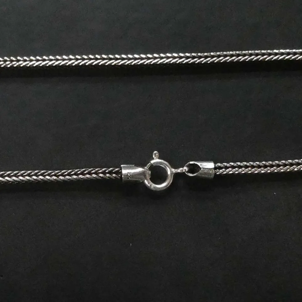 Halskette "Fischgräte" Herren 2,5mm Vierkant Silberkette 925 Silber