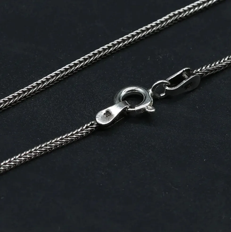 Halskette "Fischgräte" 1,5mm Vierkant Silberkette 925 Silber
