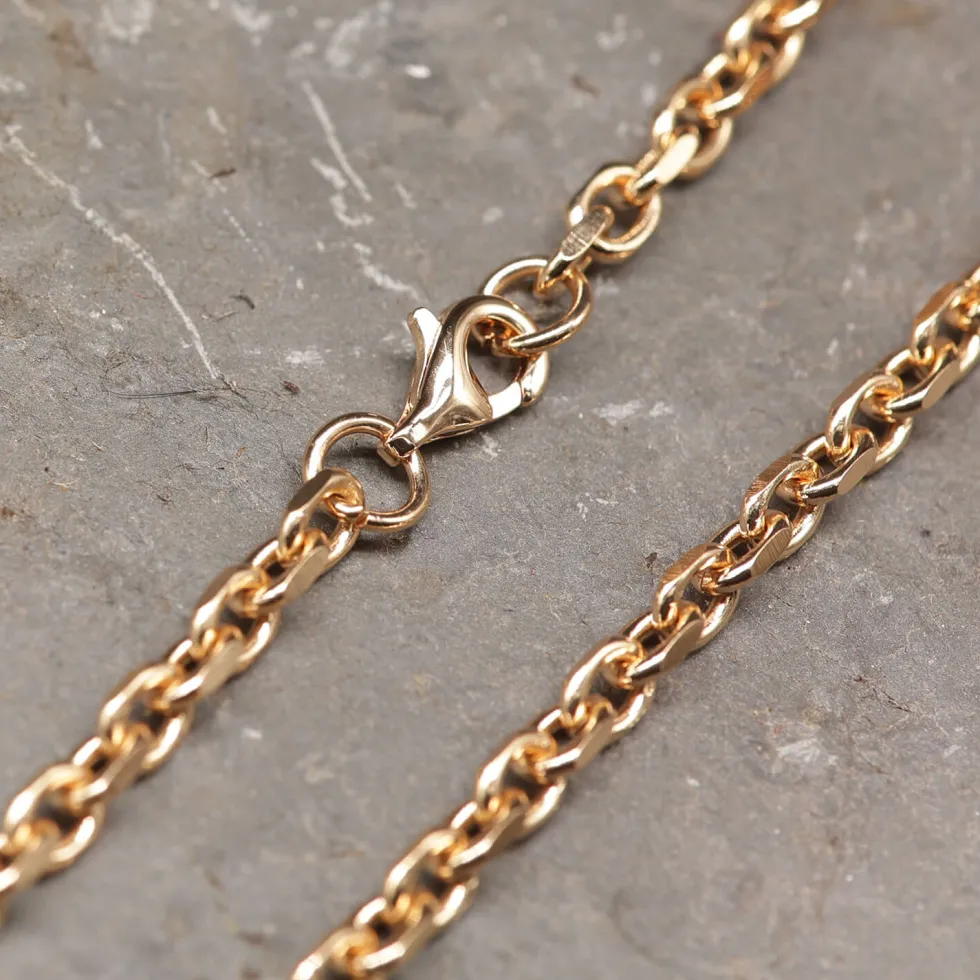 Halskette Wikinger Bronzefarben 4 mm hochwertige Kette