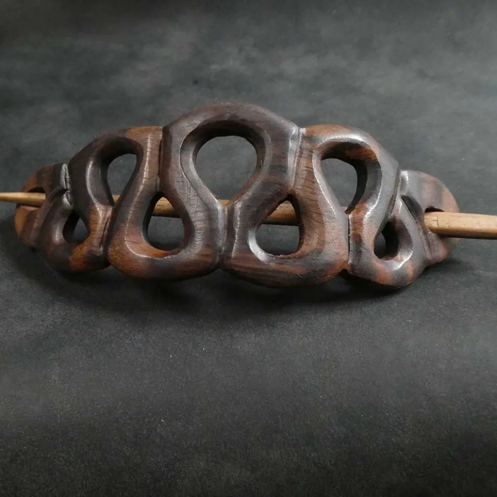 Holz Haarspange Schlange Haarschmuck