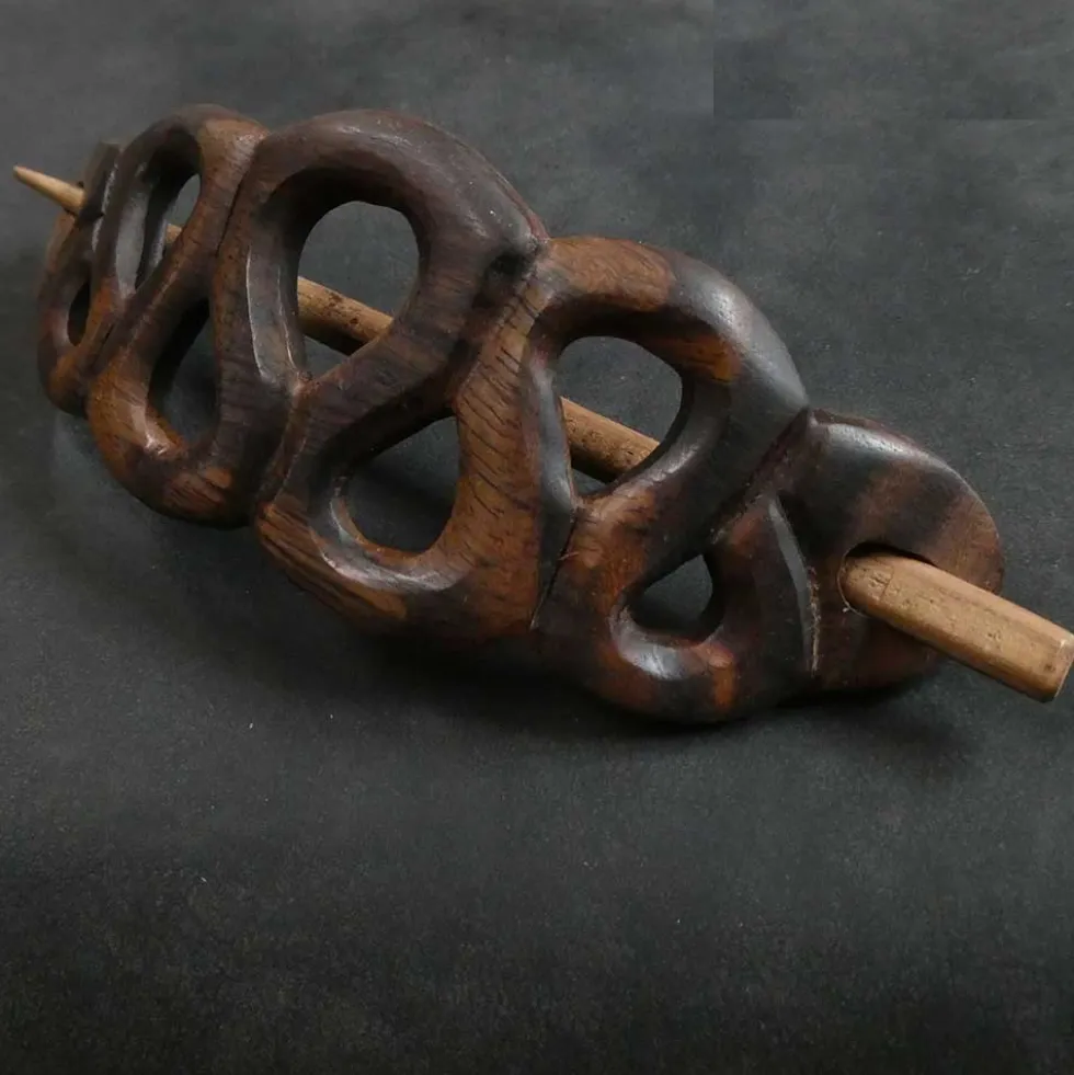 Holz Haarspange Schlange Haarschmuck