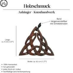 Holz Schmuck Triade keltischer Schmuck Anhänger