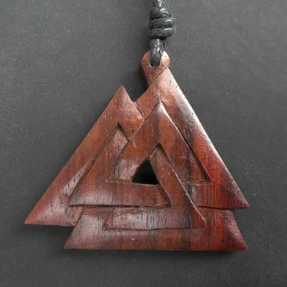 Holzschmuck Wotans Knoten keltischer Schmuck Anhänger Holz