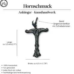 Irminsul Horn Schmuck Kettenanhänger 5,5cm
