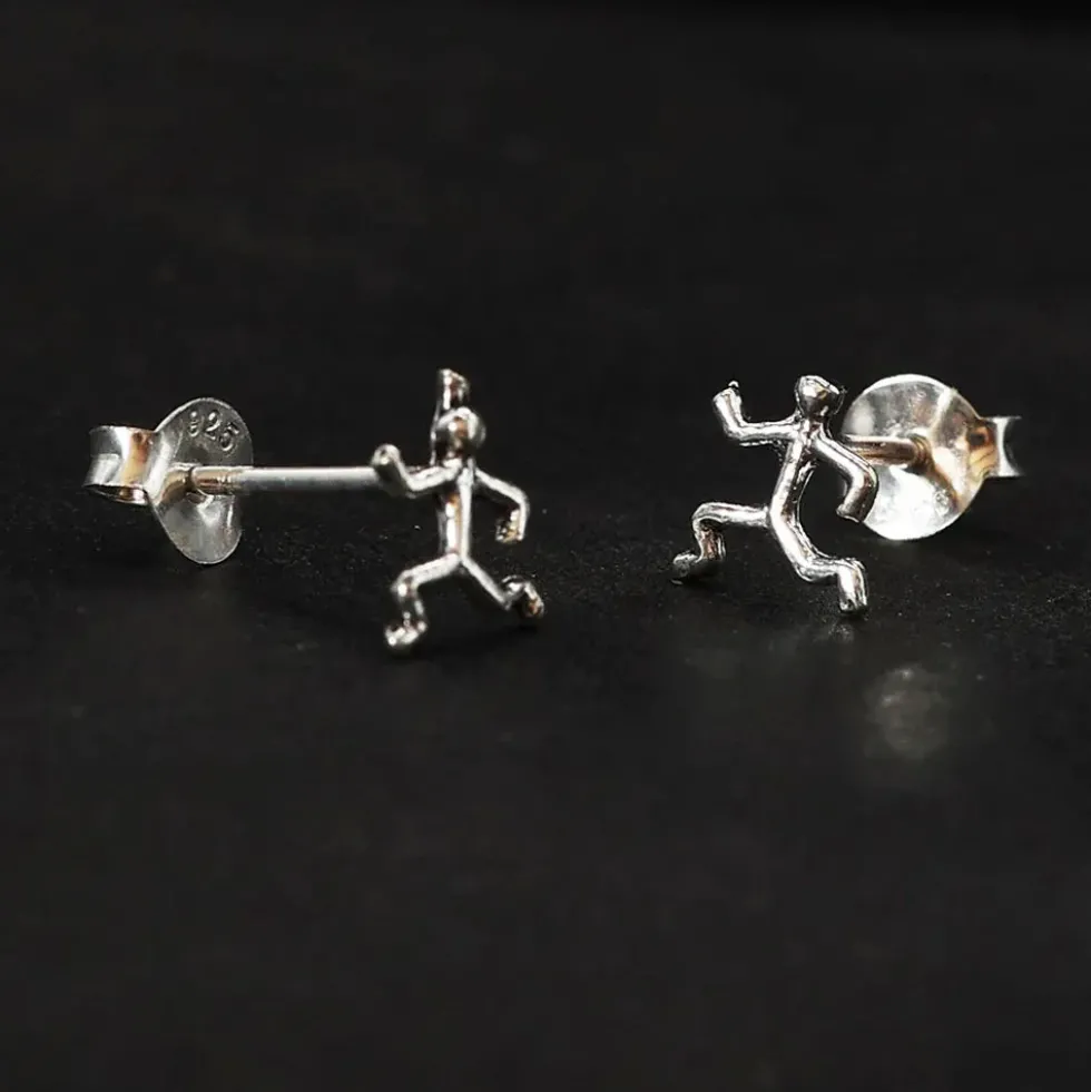 Jogger Ohrstecker Silber Ohrschmuck 925 Silber