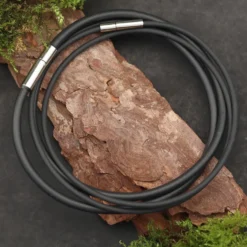 Kautschuk Kette schwarz 2mm oder 3mm - diverse Längen