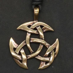 Kelten Anhänger Offene Dreifalt Bronze Mittelalter Schmuck