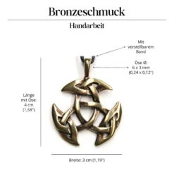 Kelten Anhänger Offene Dreifalt Bronze Mittelalter Schmuck