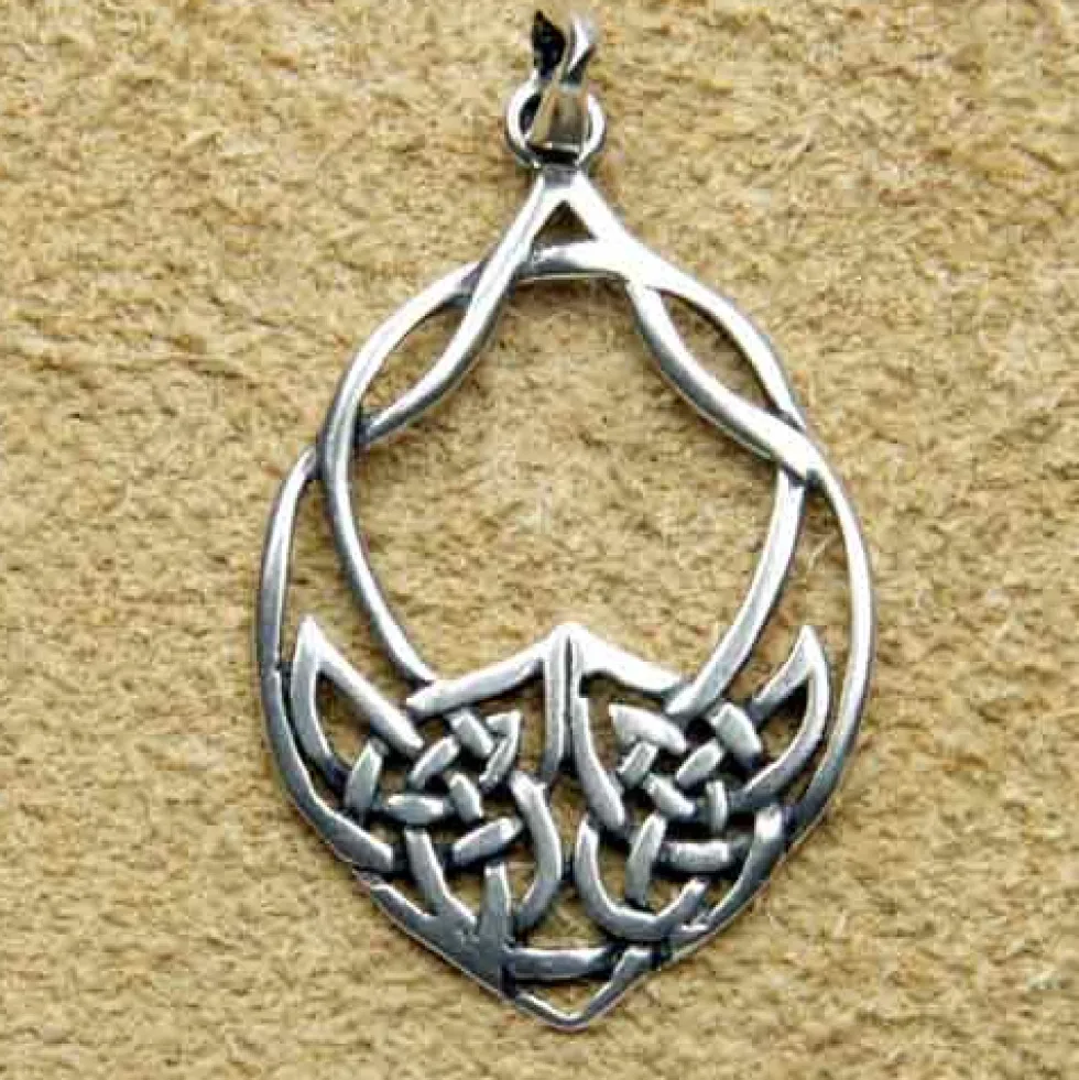 Keltenblatt keltischer Schmuck Kettenanhänger 925 Silber