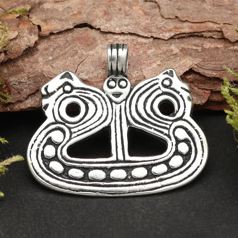 Keltenboot Schmuck Anhänger 925 Sterling keltischer Silber