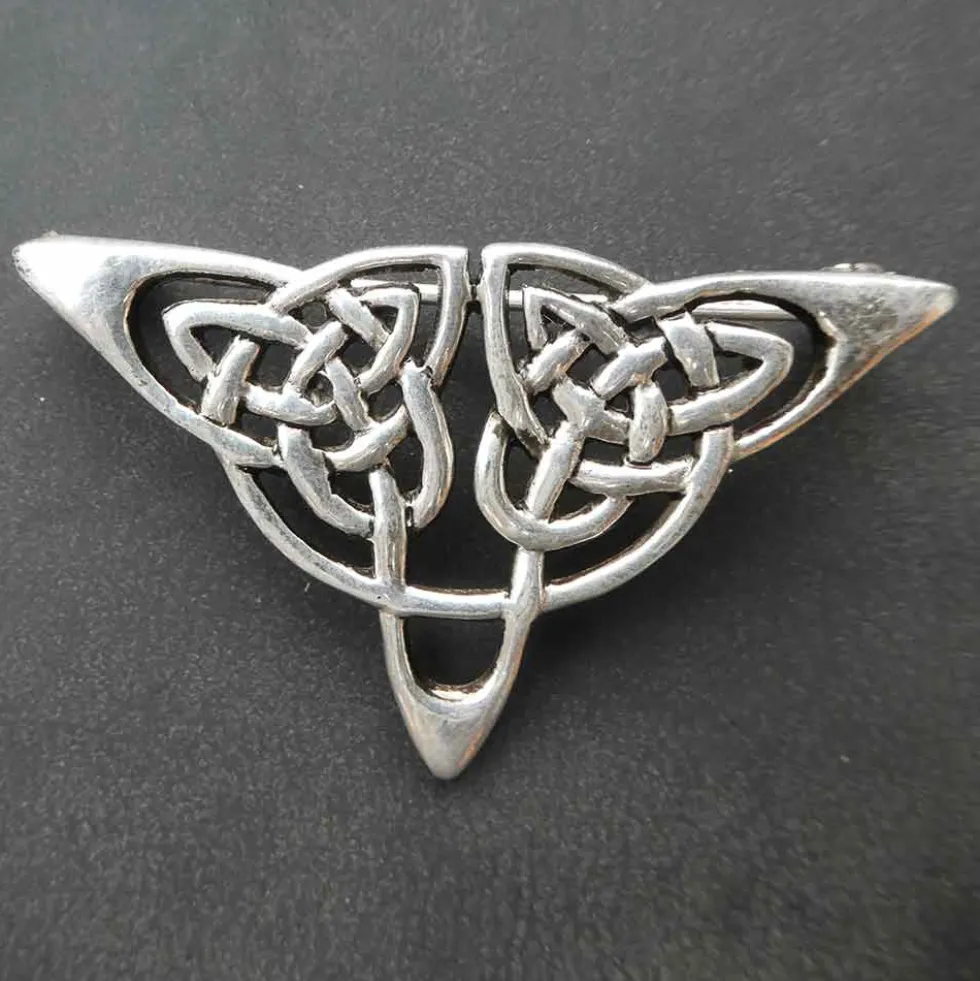 Kelten Brosche Dreieck 925 Silber