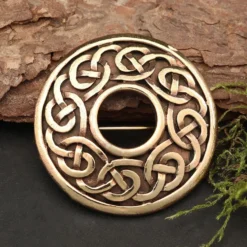 Keltenknoten Brosche Bronze Gewandnadel Schmuck Mittelalter