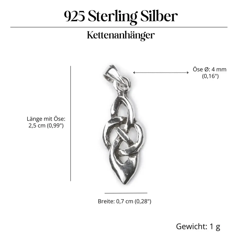 Kelten Knoten Schmuck Kettenanhänger 925 Silber