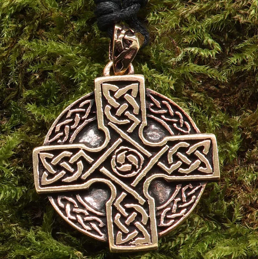 Keltenkreuz Anhänger Schmuck Bronze Mittelalter