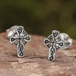 Keltenkreuz Ohrstecker 925 Silber Ohrschmuck