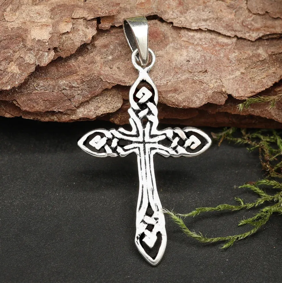 Kelten Kreuz Schmuck Kettenanhänger 925 Silber