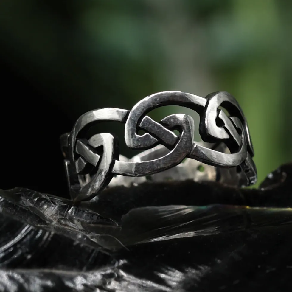 Kelten Ring keltischer Schmuck Silber Bandring Keltenknoten 925 Silber