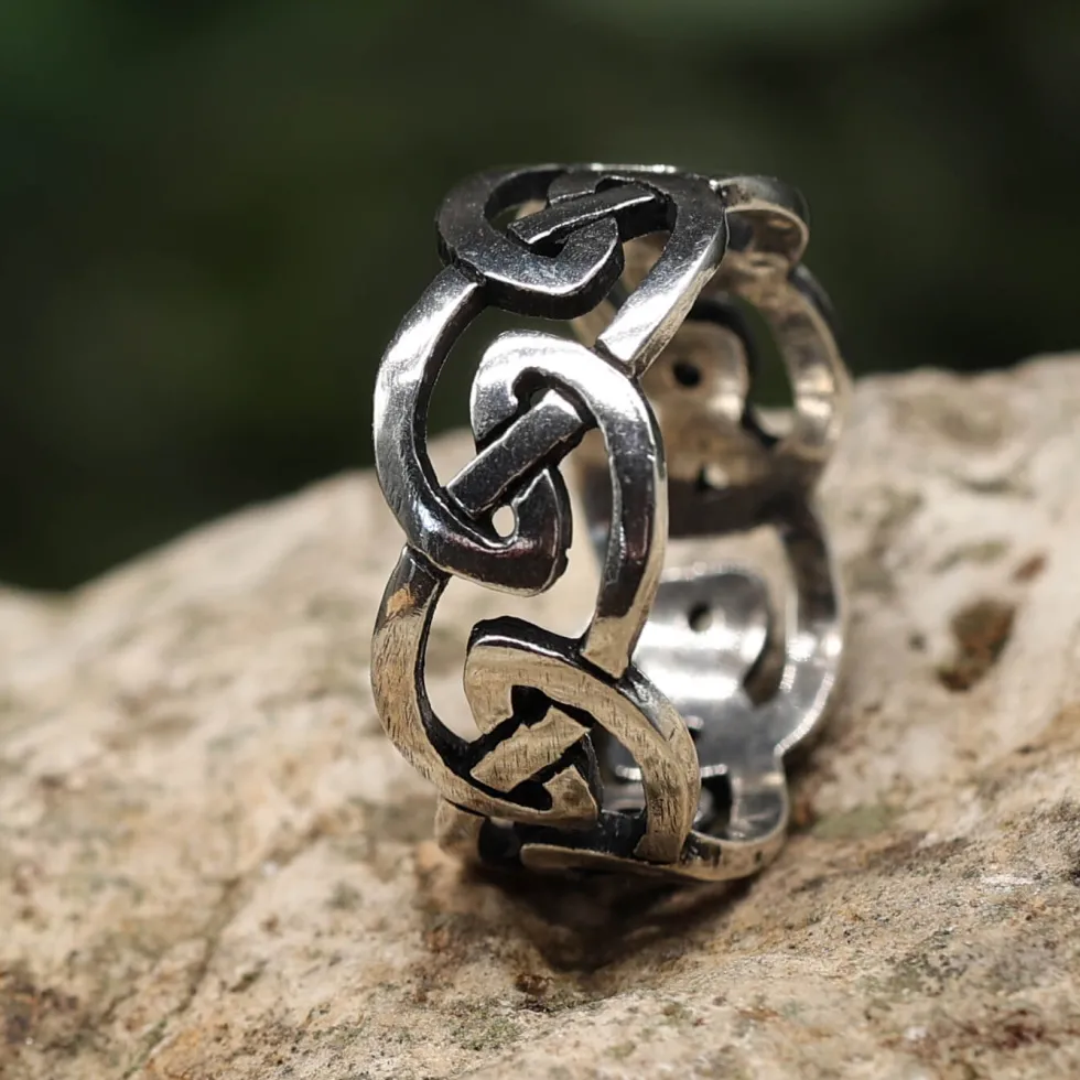 Kelten Ring keltischer Schmuck Silber Bandring Keltenknoten 925 Silber