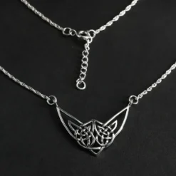 Keltische Halskette 925 Silber Damen Collier längenverstellbar edler Halsschmuck