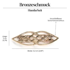 Keltische Knoten Brosche Bronze Gewandnadel Schmuck Mittelalter