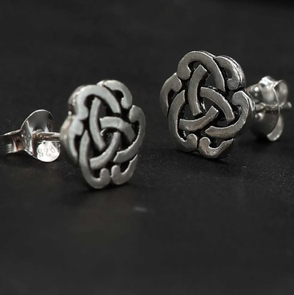 Keltische Ohrstecker 925 Silber Ohrschmuck Triquetta Keltenknoten