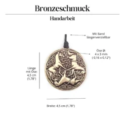 keltische Pferde Schmuck Bronze Anhänger