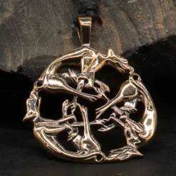 Keltischer Anhänger Schmuck Wilde Jagd Bronze
