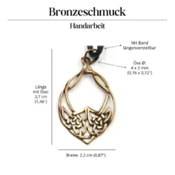 keltischer Bronzeschmuck Anhänger Keltenblatt