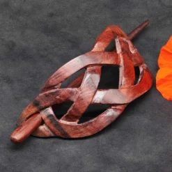 keltischer Haarschmuck Holzschmuck geschnitzt