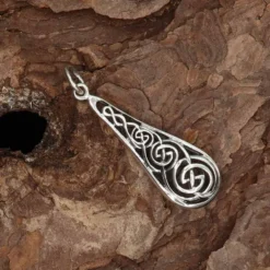 Keltischer Knoten in Tropfenform Kettenanhänger 925 Silber