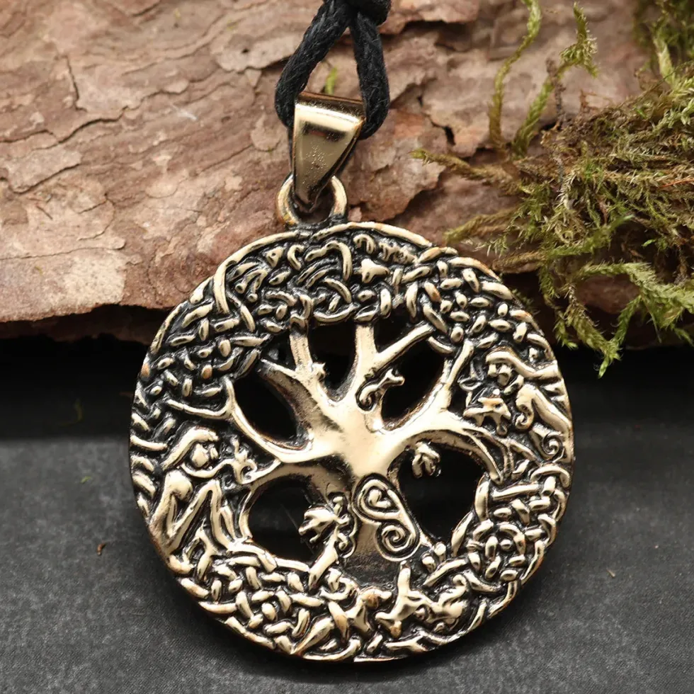 Keltischer Lebensbaum Bronzeschmuck Anhänger