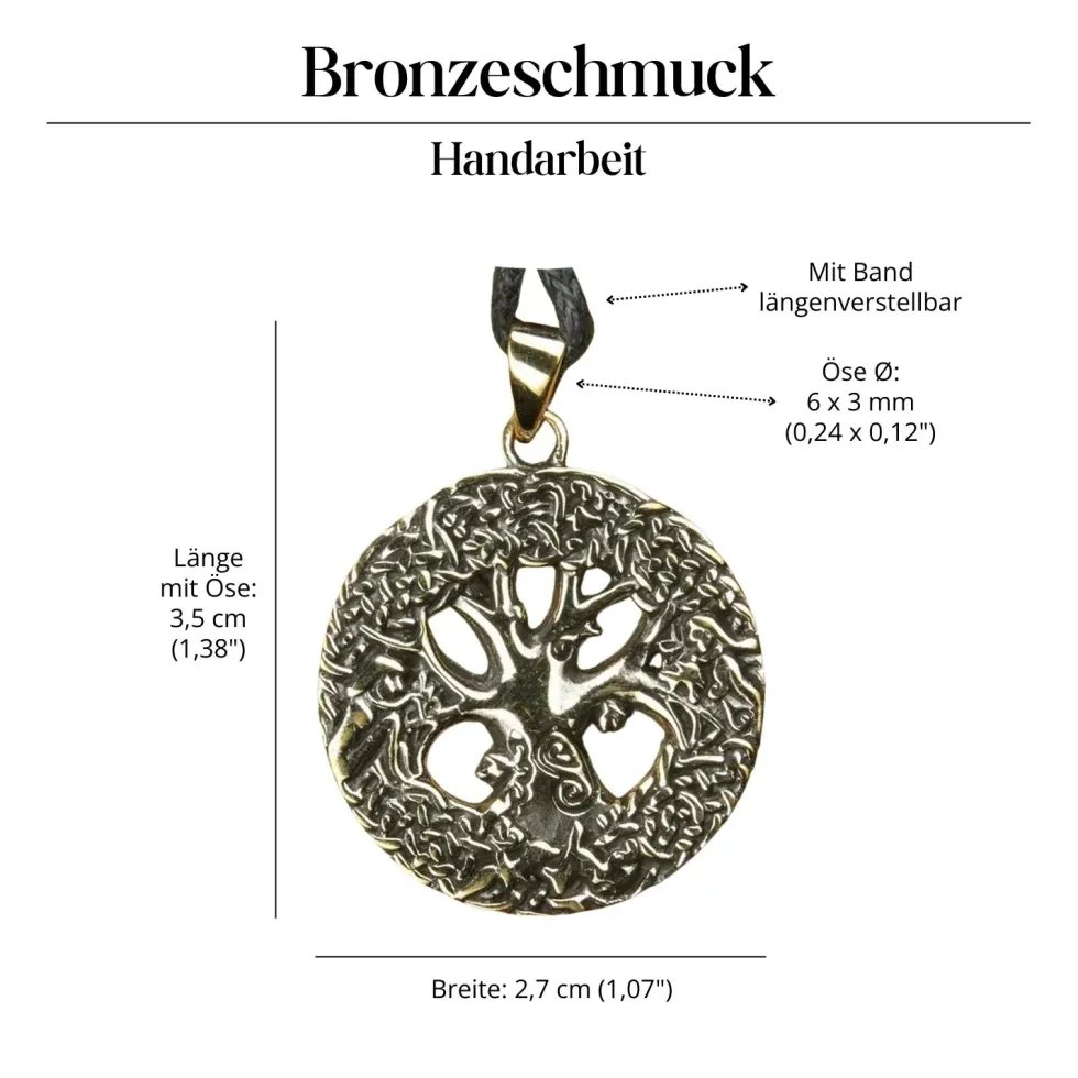 Keltischer Lebensbaum Bronzeschmuck Anhänger