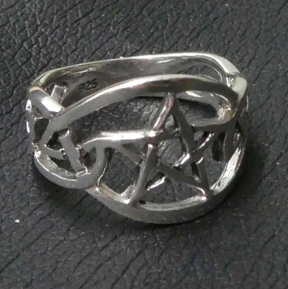 Keltischer Pentagramm Ring 925 Silber Schmuck